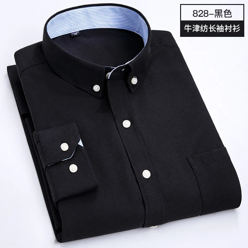 oxford slim fit long sleeve man