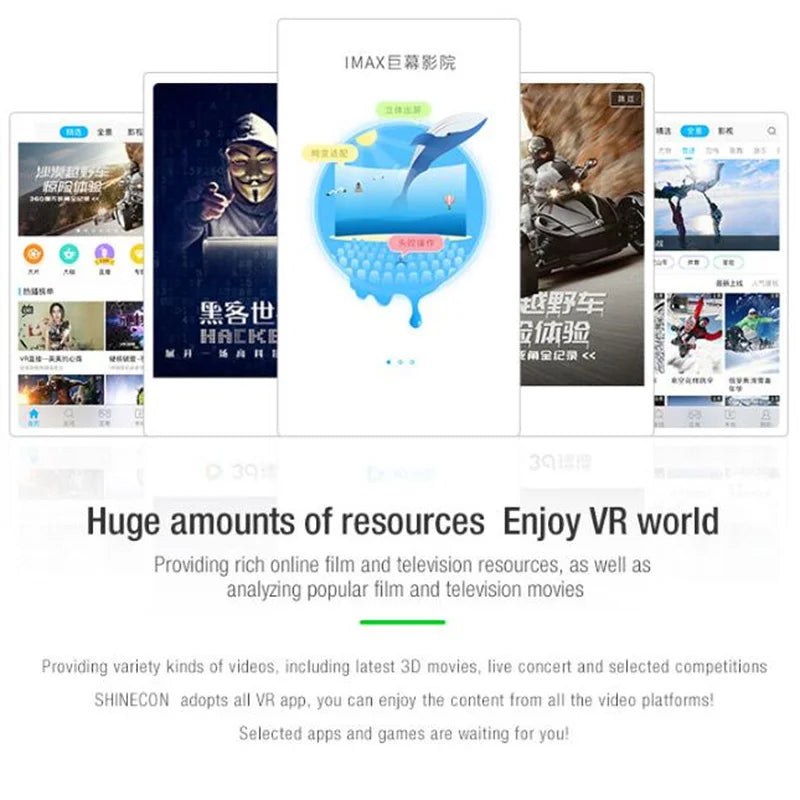 Wireless VR Headset IMAX 3D + Game Controller for Mobile Phones