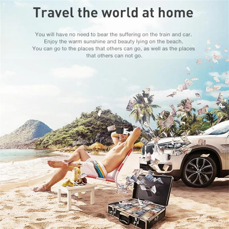 Wireless VR Headset IMAX 3D + Game Controller for Mobile Phones