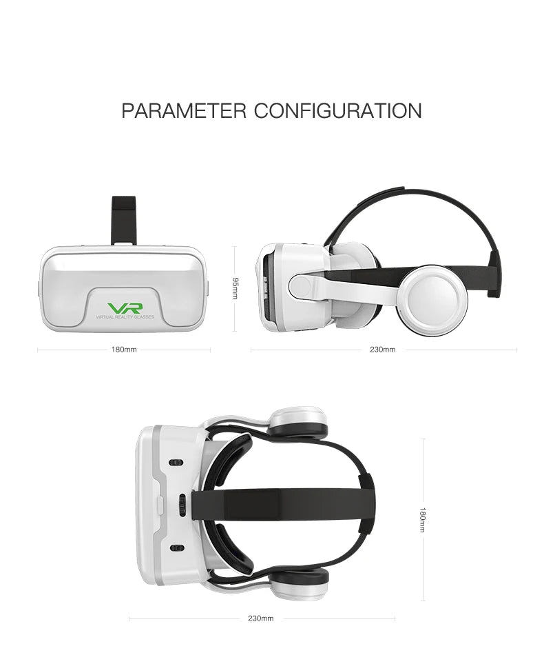 VR Shinecon 10.0 Virtual Reality Headset – 3D IMAX Goggles for Smartphones
