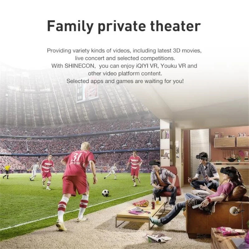 Wireless VR Headset IMAX 3D + Game Controller for Mobile Phones