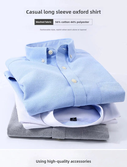 oxford slim fit long sleeve man