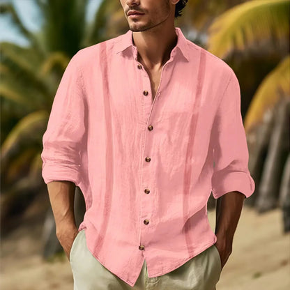 Men’s Cotton Linen Casual Shirt