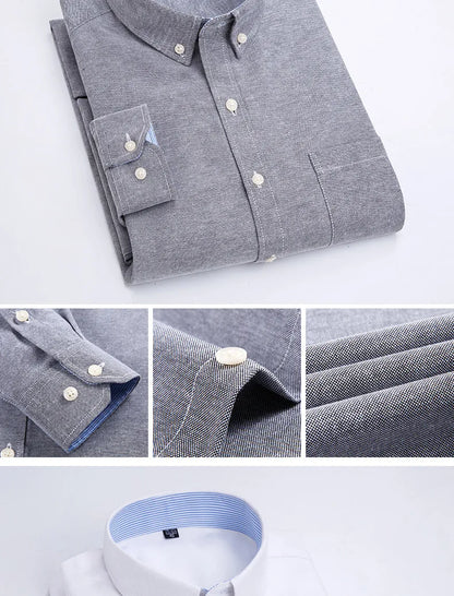 oxford slim fit long sleeve man