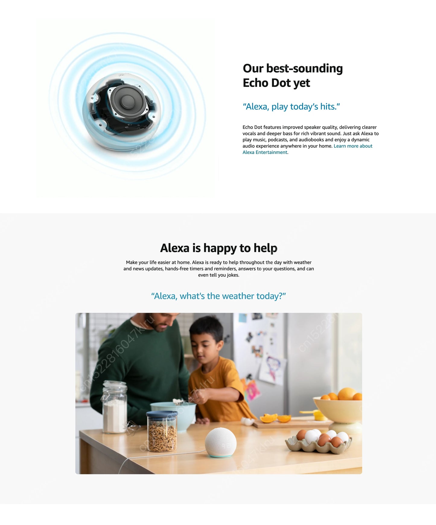 Echo Dot 5th Gen Alexa Speaker – Wi-Fi, Bluetooth & Hands-Free Voice Control
