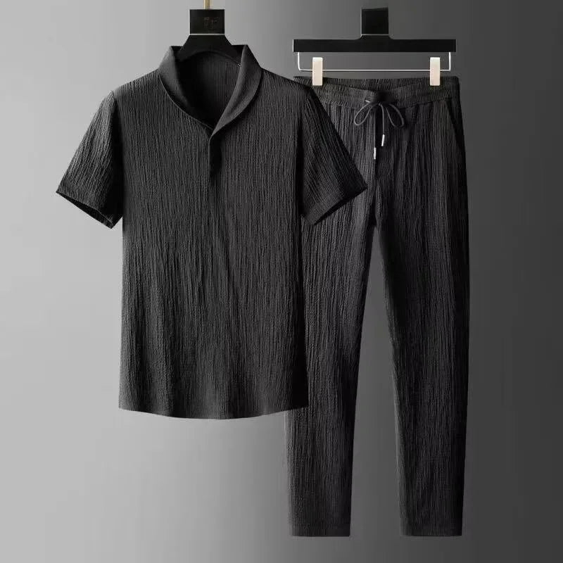 Men's autumn breathable linen suit