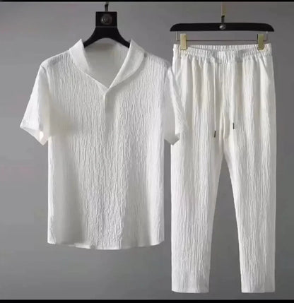 Men's autumn breathable linen suit