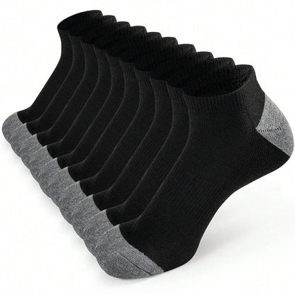 “10 Pairs of Comfortable Low-Cut Odor-Proof Socks – Breathable and Sweat-Absorbing”