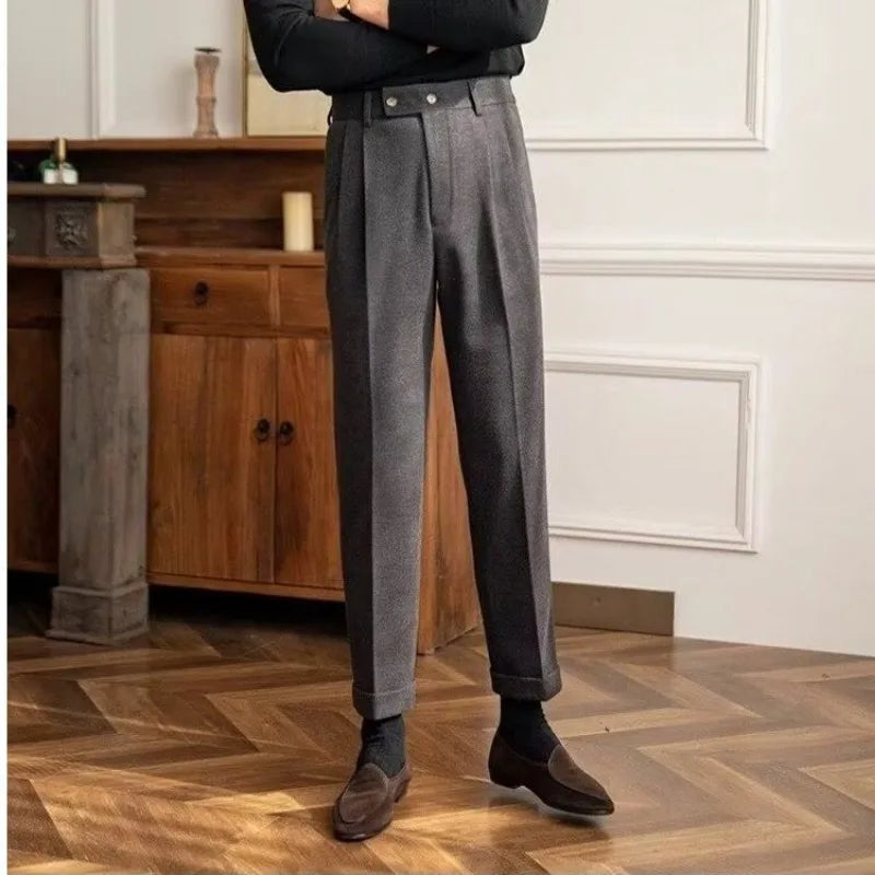 Trousers Slim Woolen Fit