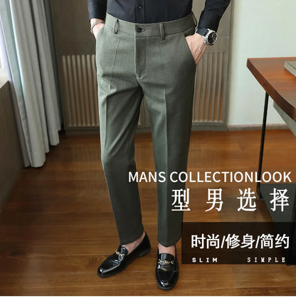 Autumn  Woolen Suit Pants