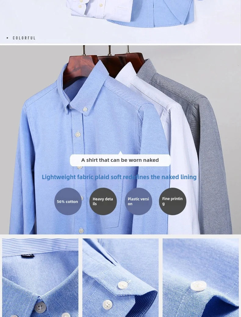 oxford slim fit long sleeve man