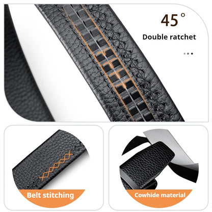 Men’s Business Belt – OYIFAN Genuine Leather, Automatic Buckle, Adjustable Fit