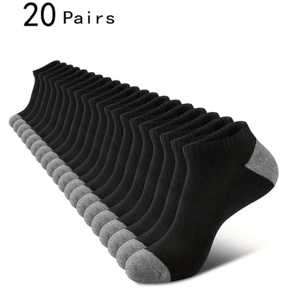 “10 Pairs of Comfortable Low-Cut Odor-Proof Socks – Breathable and Sweat-Absorbing”