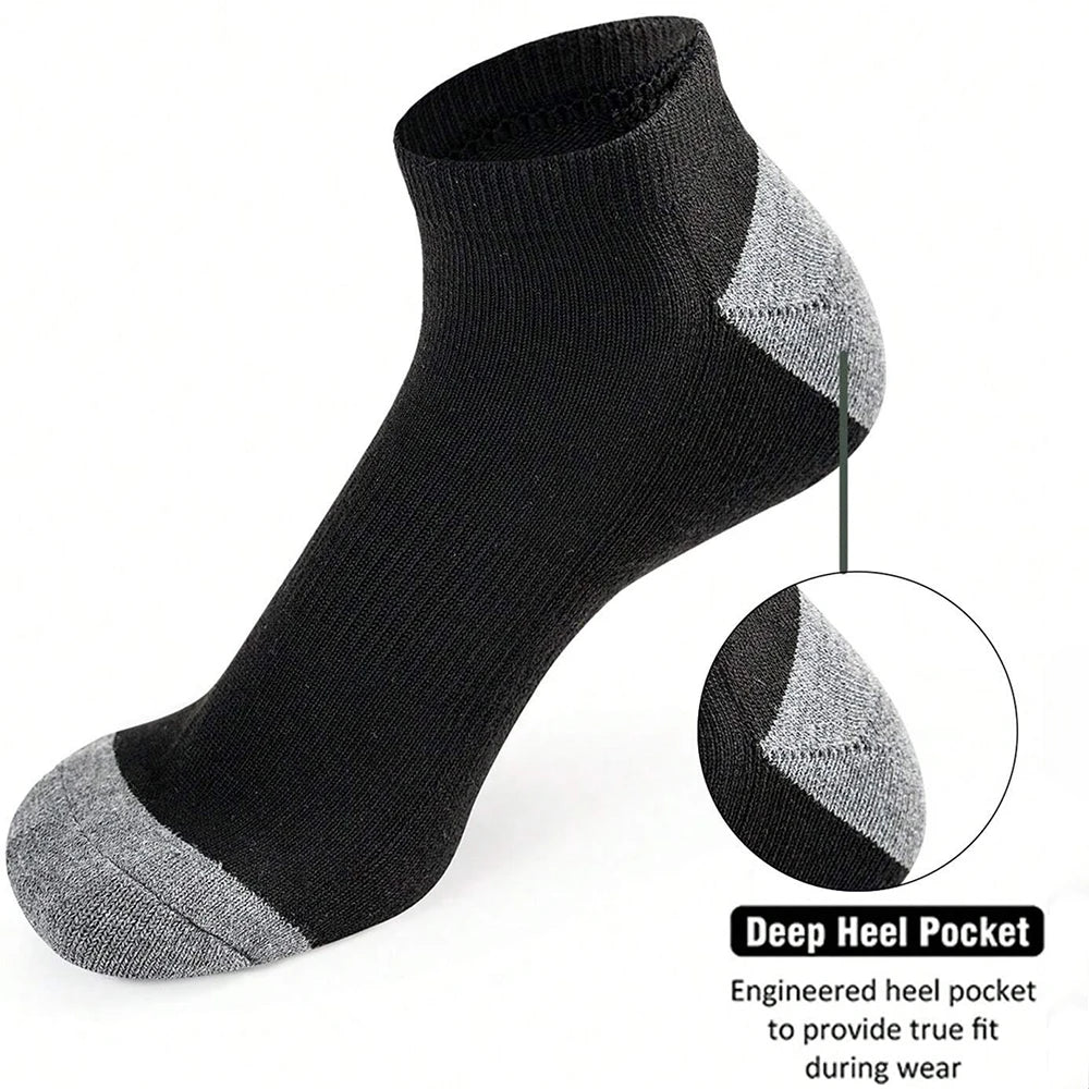 “10 Pairs of Comfortable Low-Cut Odor-Proof Socks – Breathable and Sweat-Absorbing”