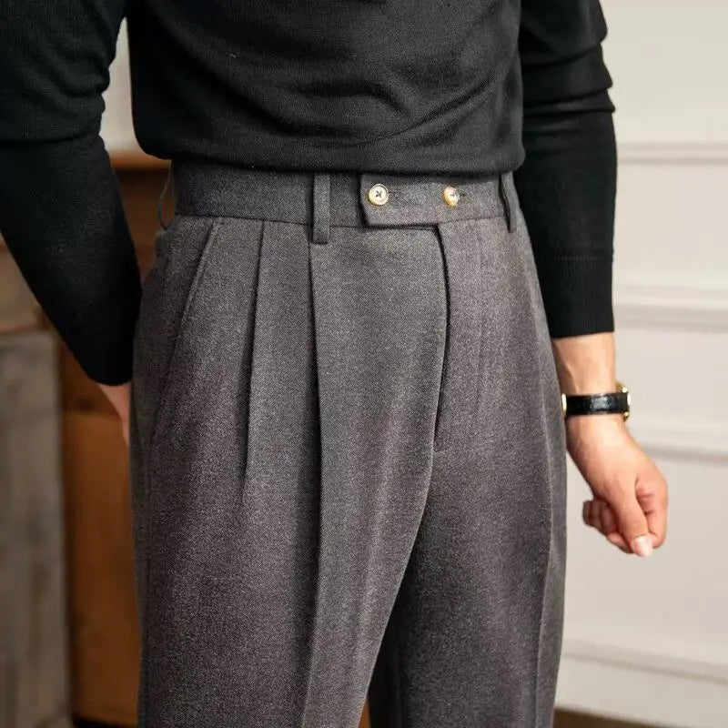 Trousers Slim Woolen Fit