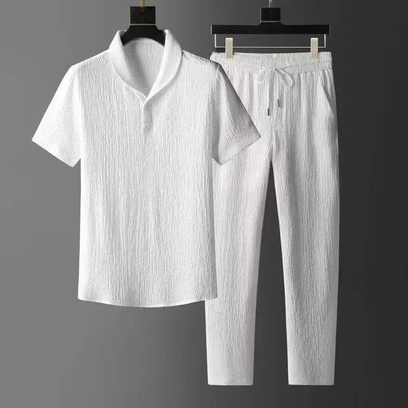 Men's autumn breathable linen suit