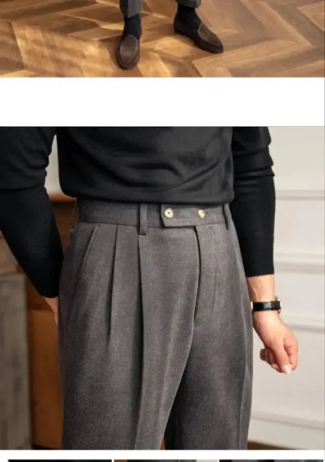 Trousers Slim Woolen Fit