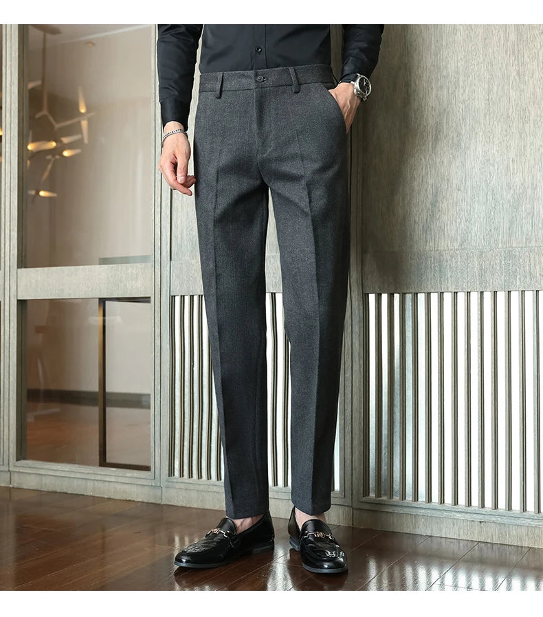 Autumn  Woolen Suit Pants