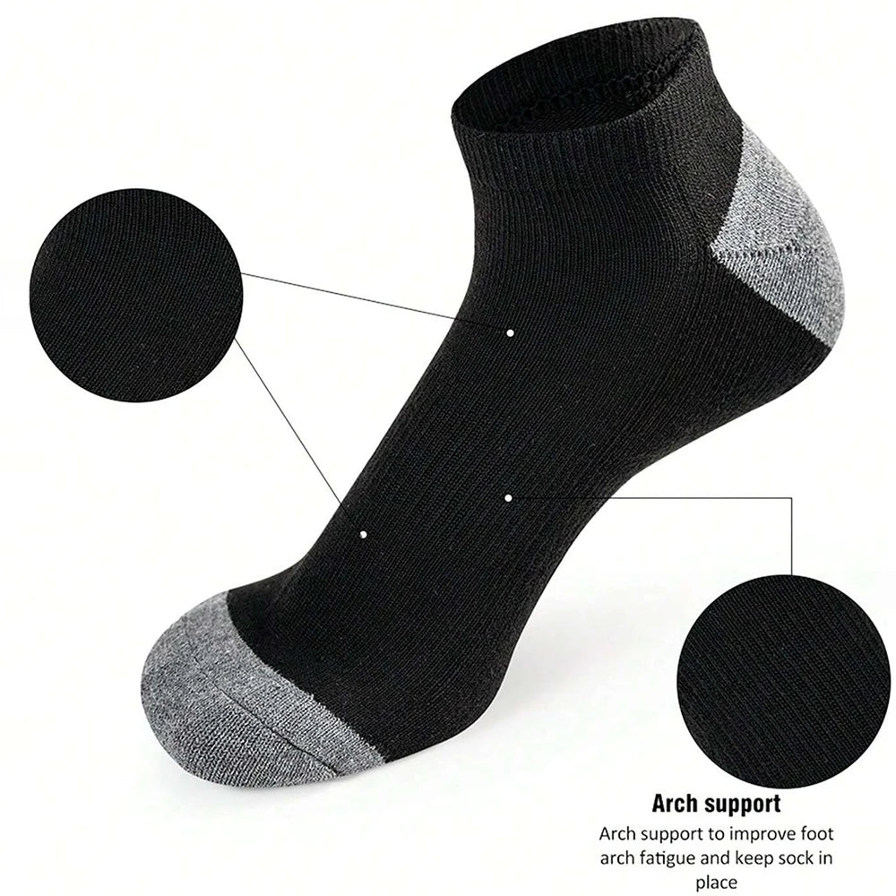 “10 Pairs of Comfortable Low-Cut Odor-Proof Socks – Breathable and Sweat-Absorbing”