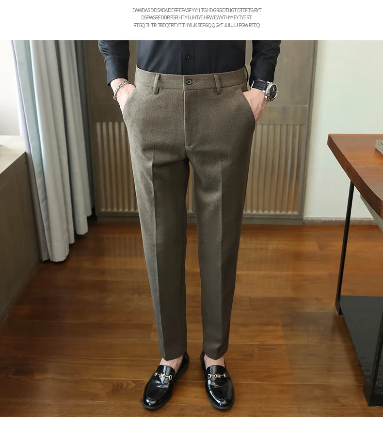 Autumn  Woolen Suit Pants