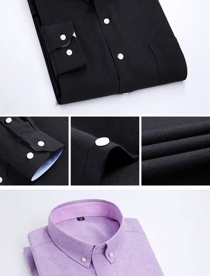 oxford slim fit long sleeve man