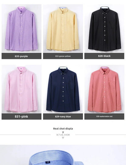 oxford slim fit long sleeve man