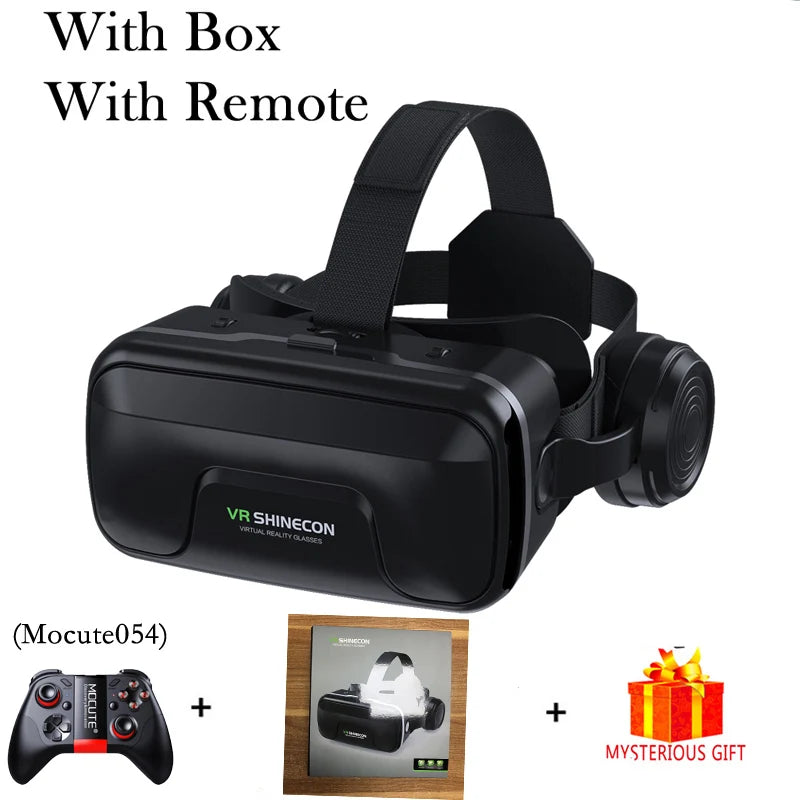 VR Shinecon 10.0 Virtual Reality Headset – 3D IMAX Goggles for Smartphones