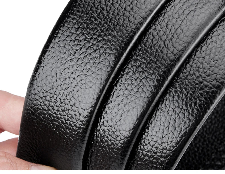 Men’s Business Belt – OYIFAN Genuine Leather, Automatic Buckle, Adjustable Fit