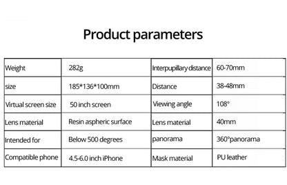 VR Shinecon 10.0 Virtual Reality Headset – 3D IMAX Goggles for Smartphones