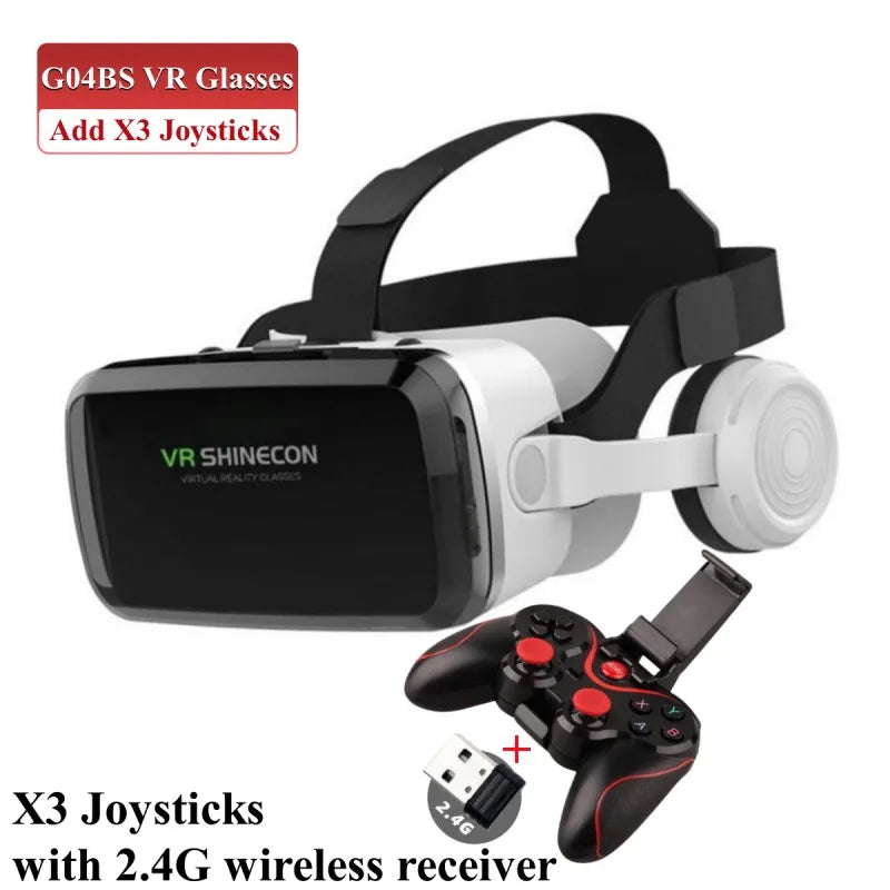 Wireless VR Headset IMAX 3D + Game Controller for Mobile Phones