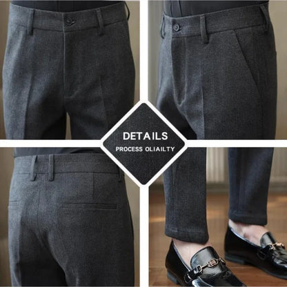 Autumn  Woolen Suit Pants