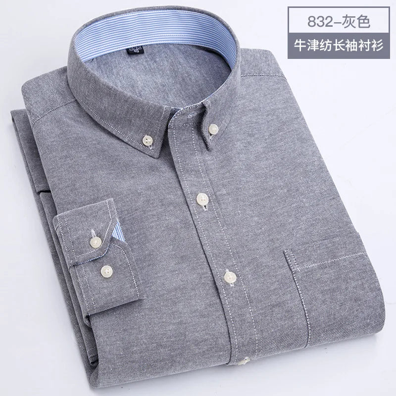 oxford slim fit long sleeve man