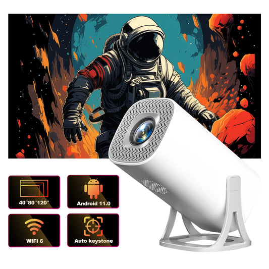 HONGTOP S40 Android 11 Mini Projector – Portable Home Cinema, 4K & Full HD