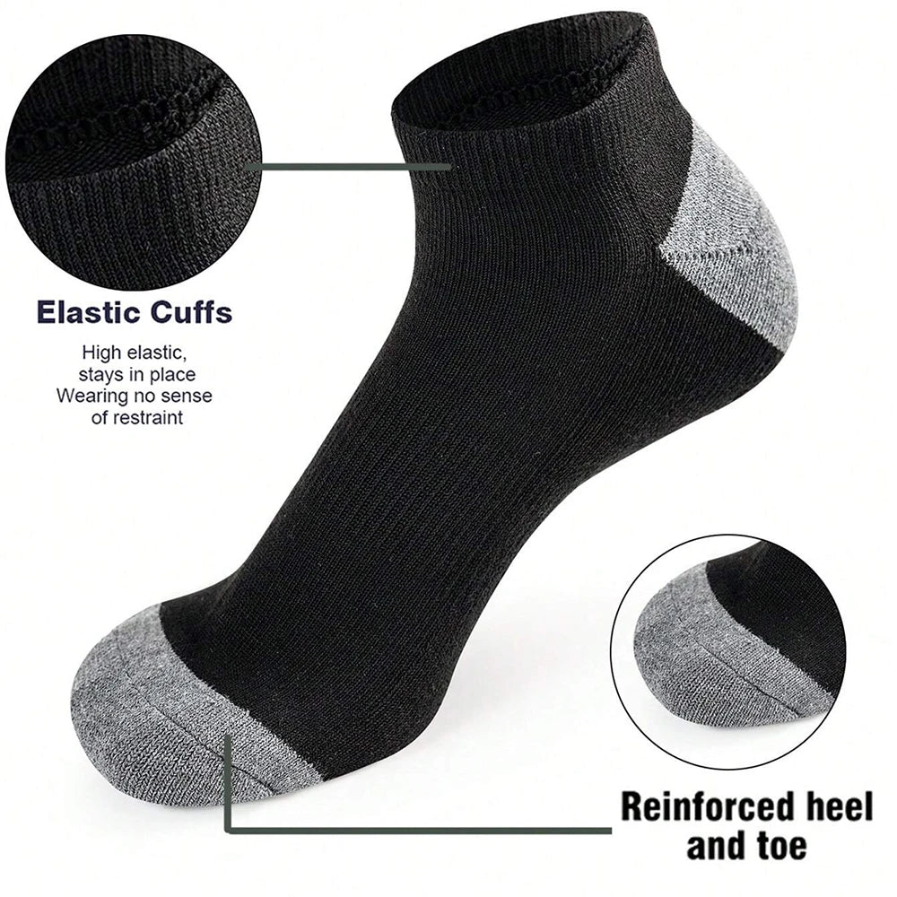 “10 Pairs of Comfortable Low-Cut Odor-Proof Socks – Breathable and Sweat-Absorbing”