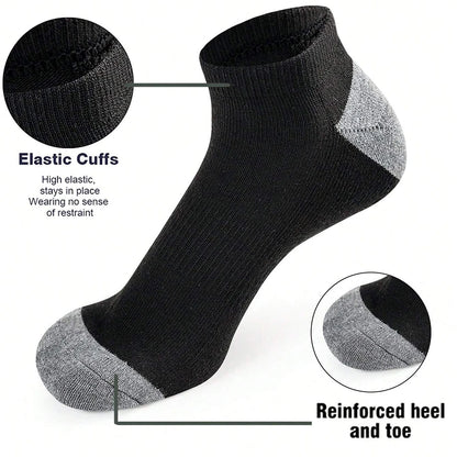“10 Pairs of Comfortable Low-Cut Odor-Proof Socks – Breathable and Sweat-Absorbing”